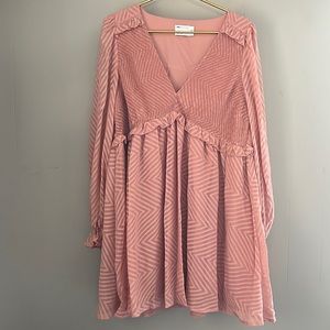 ASOS | Pink Shirred Dress